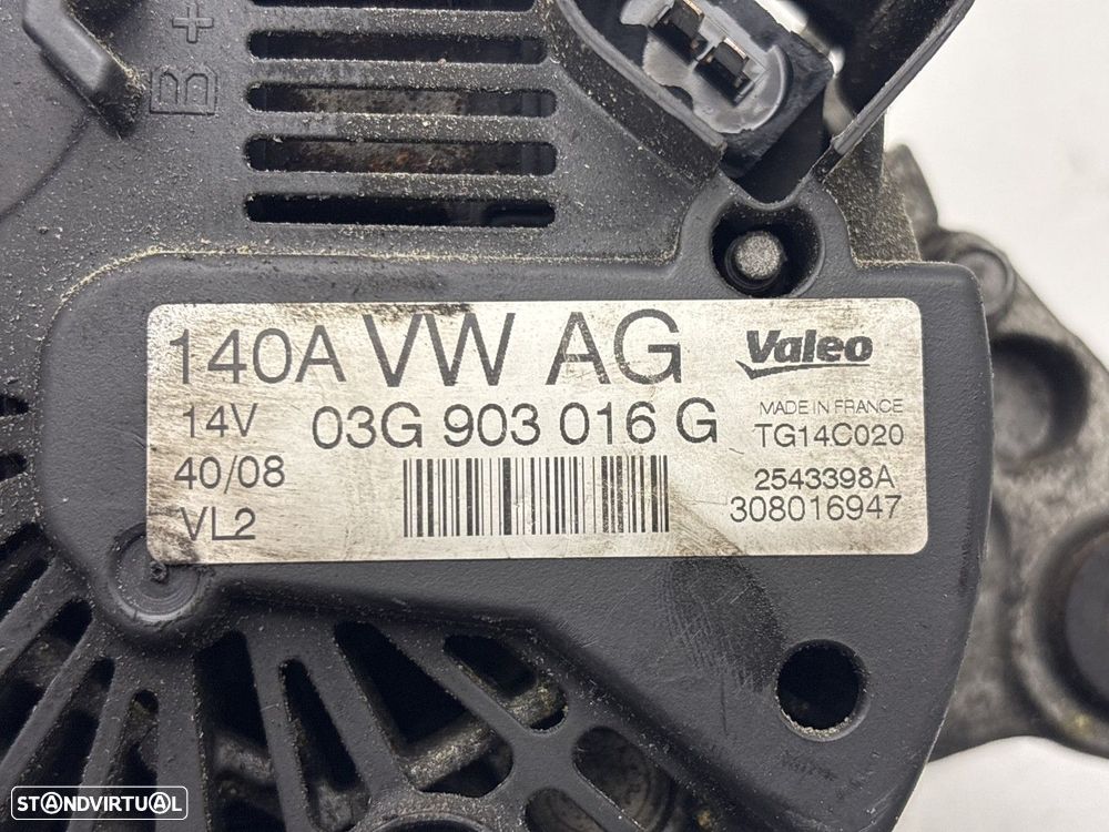 Alternador AUDI A4 (8K2, B8) 2.0 TDI REF. 03G903016G MOTOR CAGA - 5