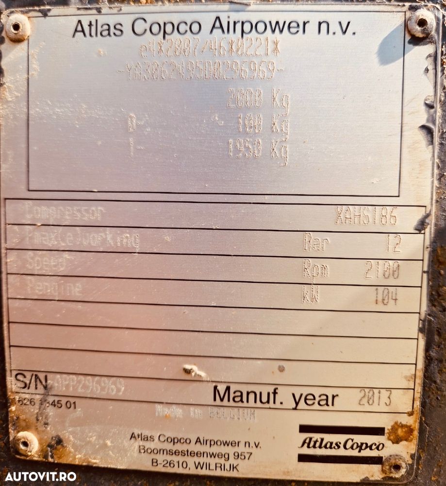 Atlas Copco XAHS 186 / 12-14 bari - 9
