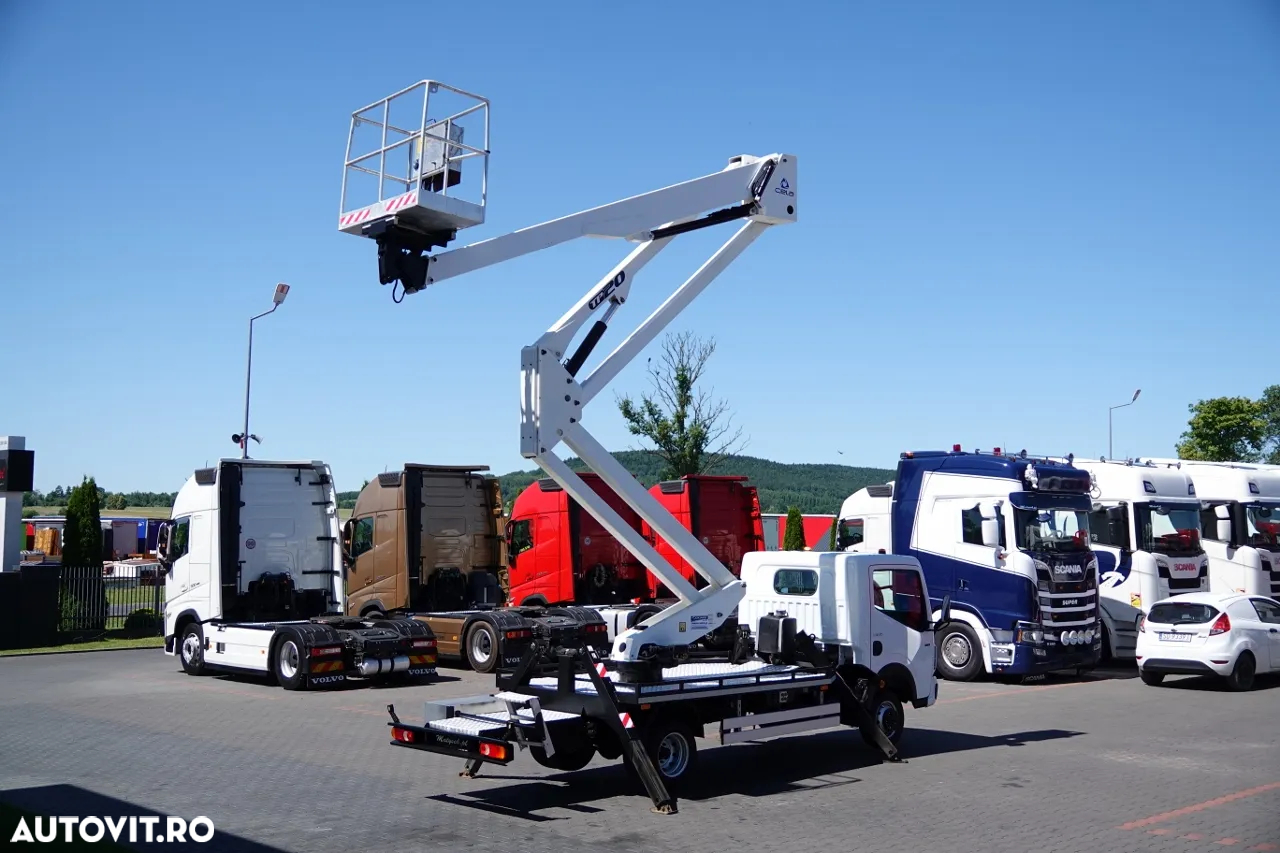 Renault MAXITY 110 DXI / ELEVATOR 20 METRI / ELEVATOR CU CULBIE TP20 / COȘ PENTRU 2 PERSOANE - 250 KG / 42.000 KM / CONTRACT POST-SERVICE - 6