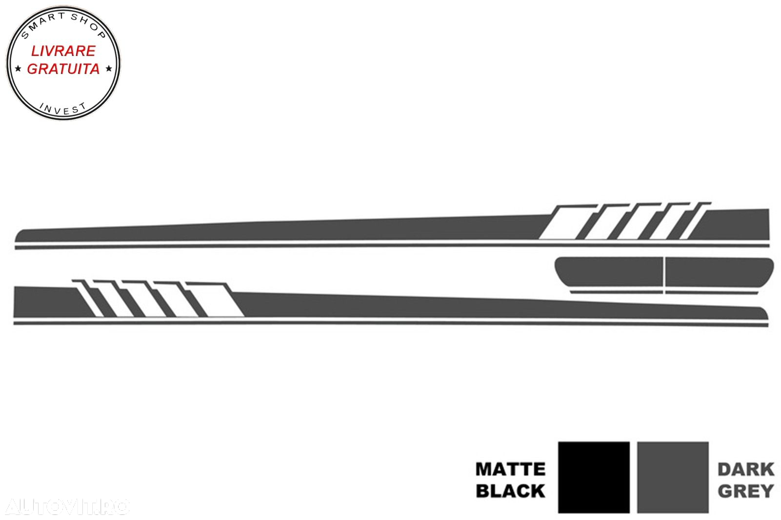 Set Stickere Capota Plafon Portbagaj si Laterale Gri Inchis Mercedes C205 Coupe A2- livrare gratuita - 7