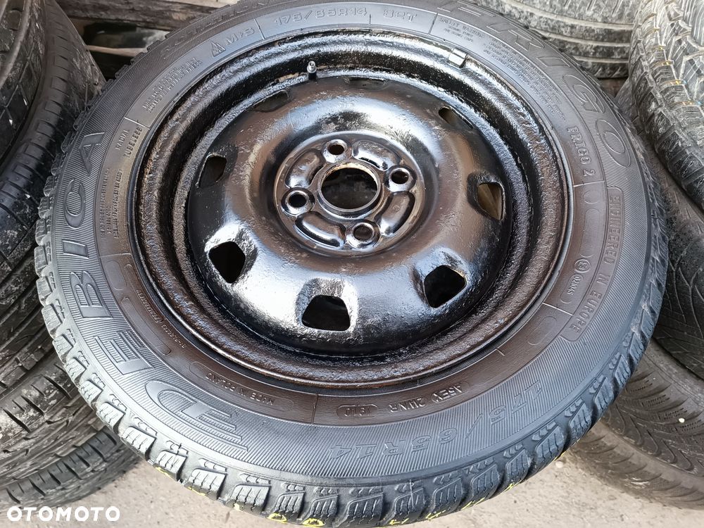 4x100 Felgi Stalowe Stal 14 Koła Zimowe Zima HYUNDAI I10 GETZ ACCENT KIA RIO PICANTO MAZDA 323 DEMIO 2 SUZUKI BALENO IGNIS Swift TOYOTA YARIS COROLLA Legnica ALU-RAD 175/65 4,5mm - 2