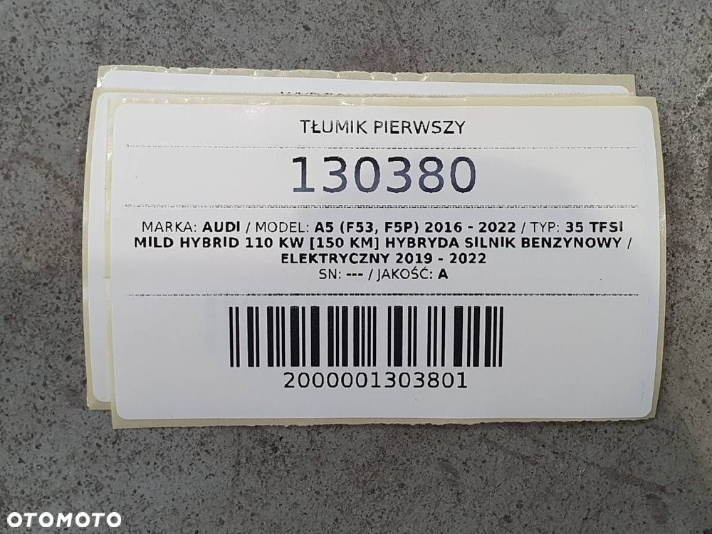 TŁUMIK WYDECH ŚRODKOWY AUDI A5 F53 F5P 2.0 TFSI 35 TFSI MH 150KM 4K0253211A - 6