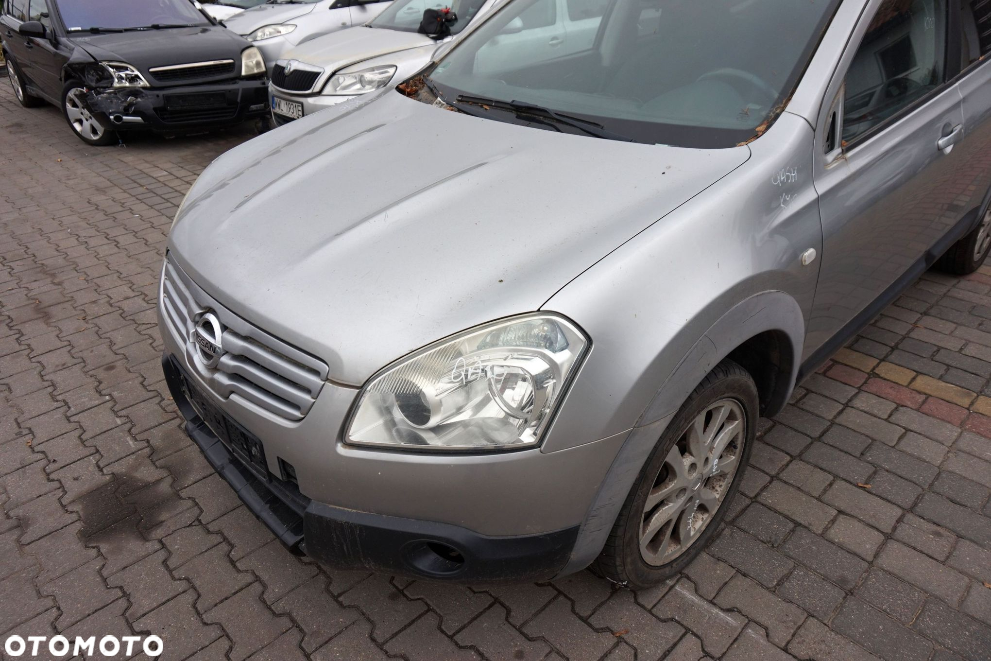 MASKA ZDERZAK BŁOTNIKI LAMPY QASHQAI+2 I J10 KY0  NISSAN 2008-2013 SREBRNY PRZÓD KOMPLETNY - 4