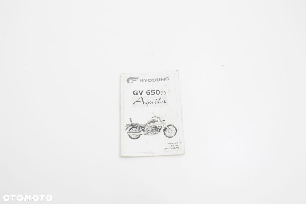 INSTRUKCJA OBSŁUGI KSIĄŻKA Hyosung GV 650 - 1