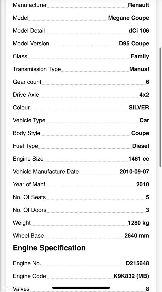 SILNIK KOMPLETNY RENAULT SCENIC III MEGANE III 1.5 DCI K9KG832 K9K832 film video - 10