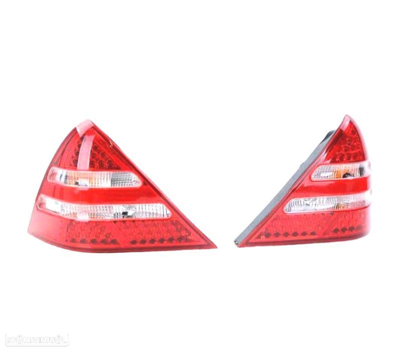 FAROLINS LED PARA MERCEDES SLK R170 96-04 VERMELHO BRANCO - 1