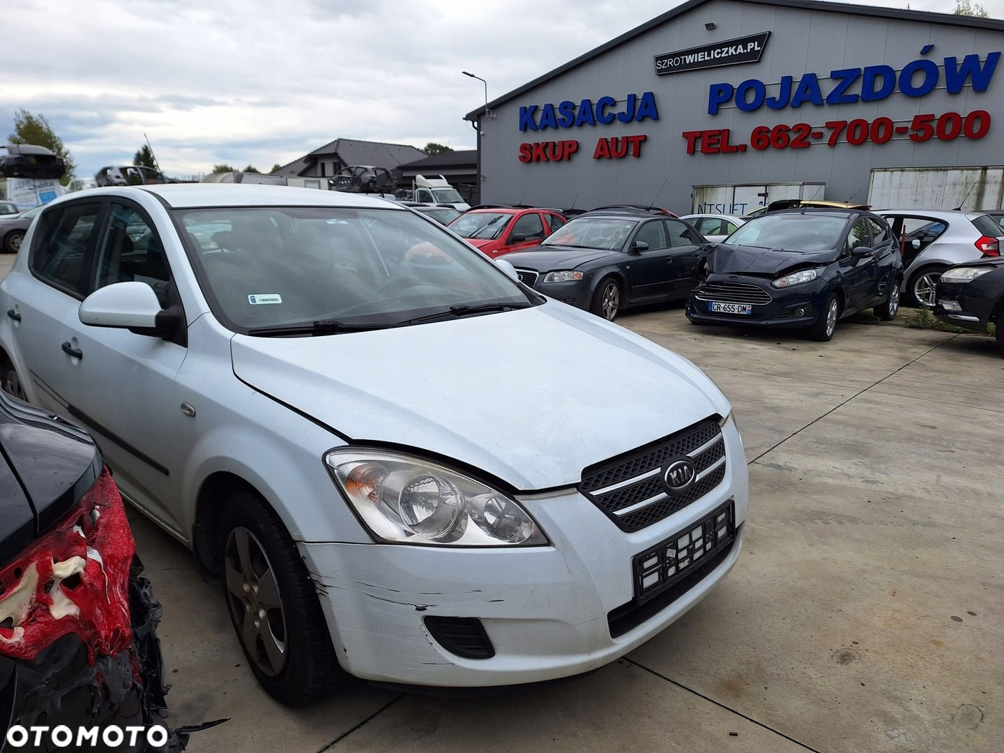 KIA CEED 1 I ED 06-09 BIAŁE DRZWI PRZÓD LEWE WD CEED 5D HB - 4