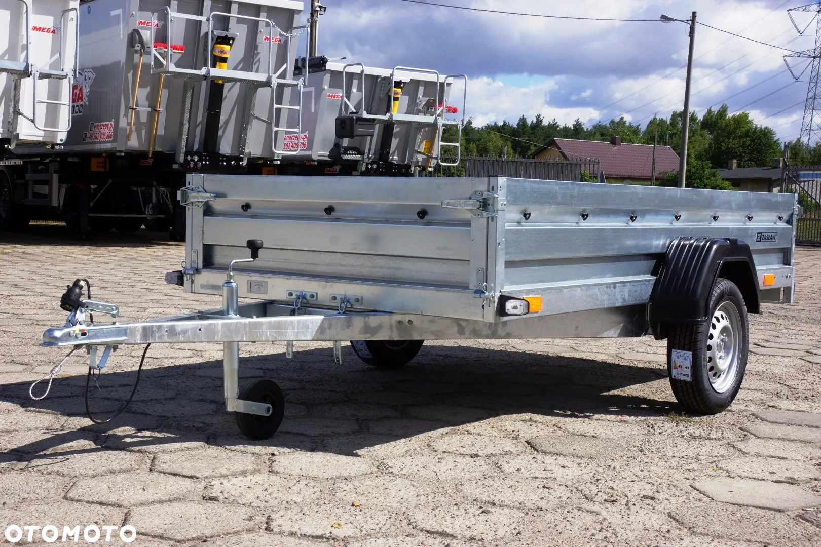 Zaslaw 1 oś, przyczepa towarowa MOCNA I SOLDNA DMC 750 KG - 3