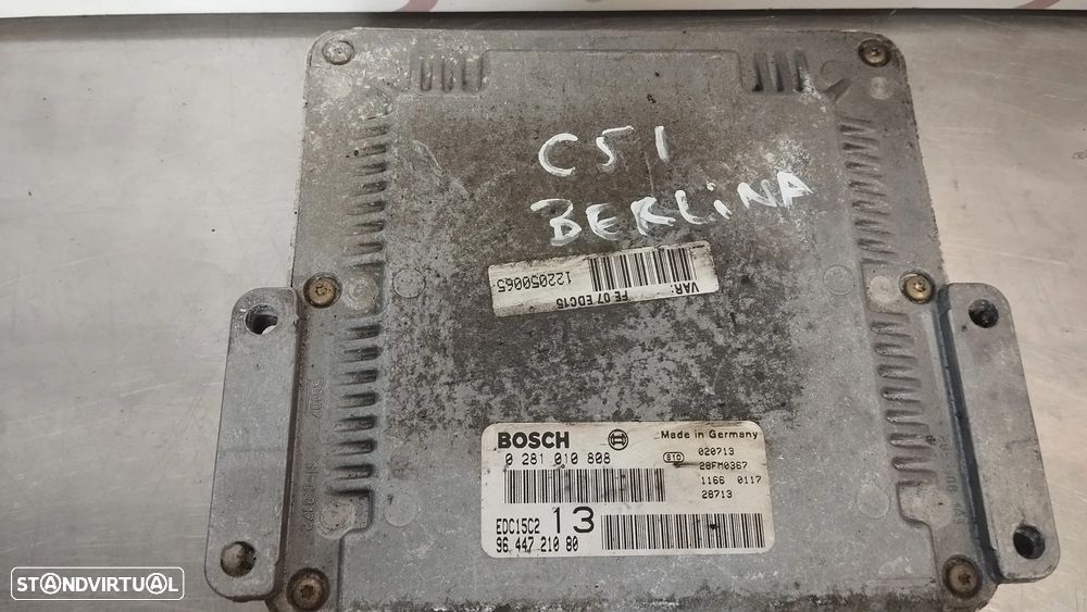 CENTRALINA / UNIDADE DO MOTOR CITROEN C5 2.0HDI 01-04 REF, 0281010808 9644721080 - 3