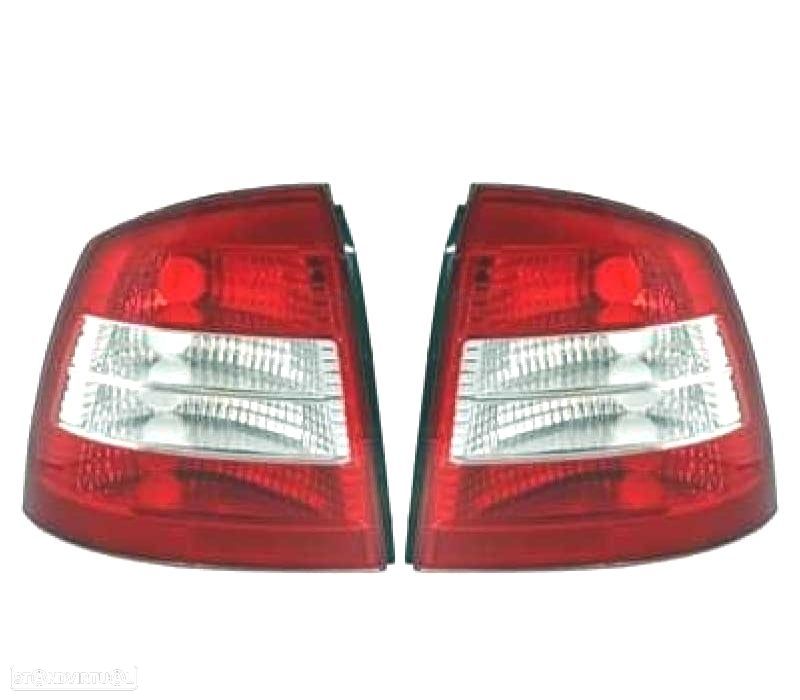 FAROLINS TRASEIROS LED PARA OPEL ASTRA G 3P 5P 97-04 VERMELHO BRANCO - 1