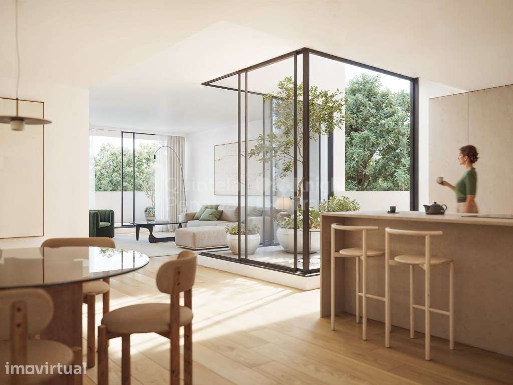 Apartamento T1 com jardim e garagem em condomínio no Porto - Grande imagem: 2/14