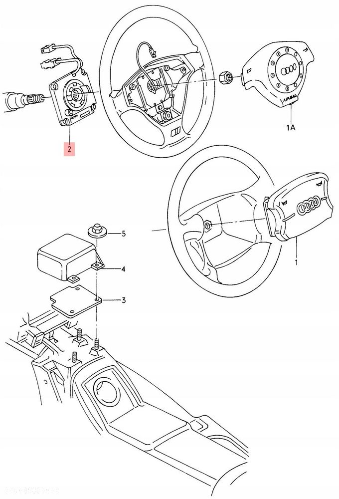 taśma air bag airbag audi a4 b5 4d0951543d - 2