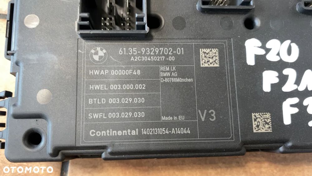 BMW F20 F21 F30 F31 MODUŁ STEROWNIK REM 9329702 - 3