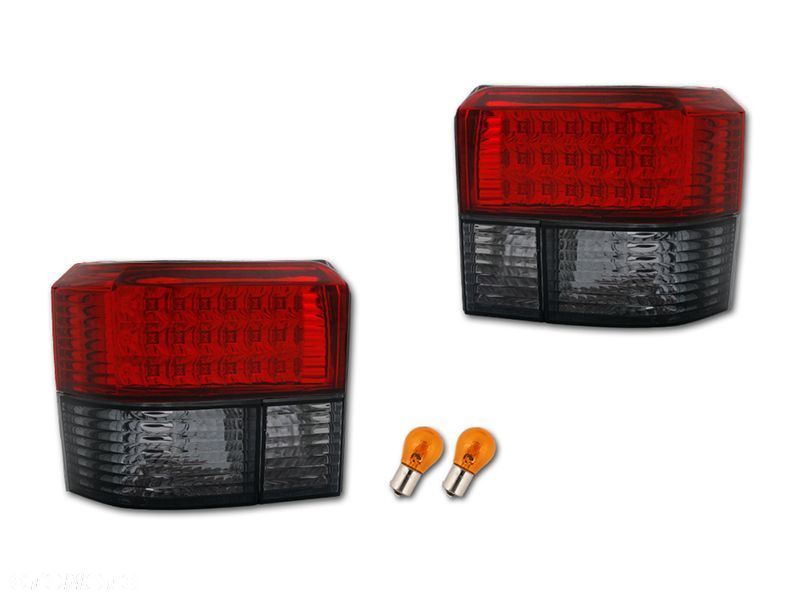 LAMPY TYLNE kpl TUNING VW T4 TRANSPORTER RED SMOKE LED DIODY DEPO fk - 1