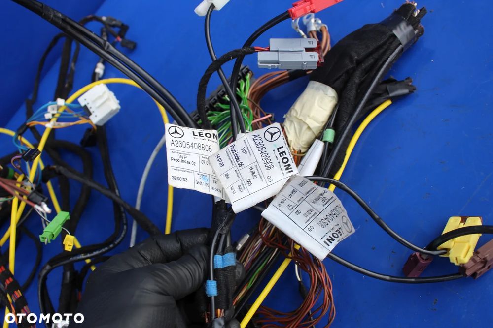 Wiązka lewa instalacja przewody z bagażnika kable OE Mercedes SL R230 W230 - 6