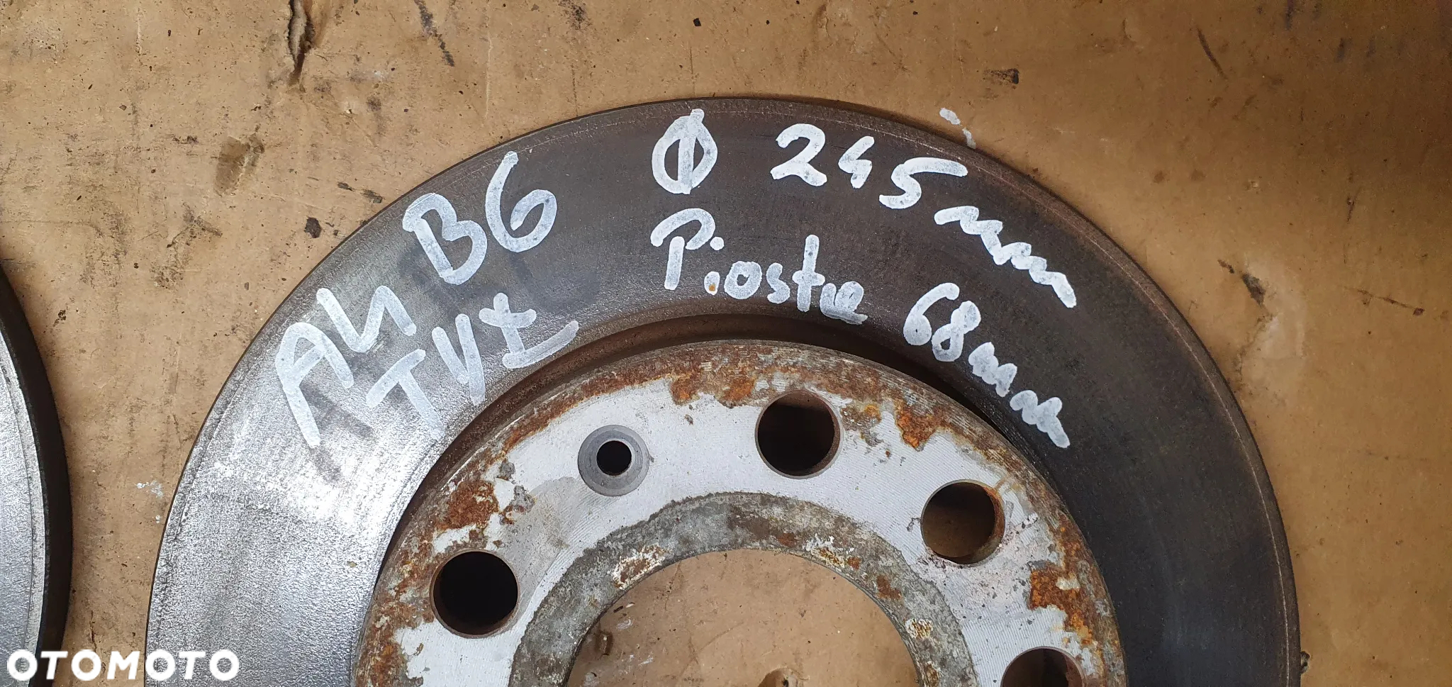 Tarcze hamulcowe tył tylne Audi A4 B6 245mm - 6
