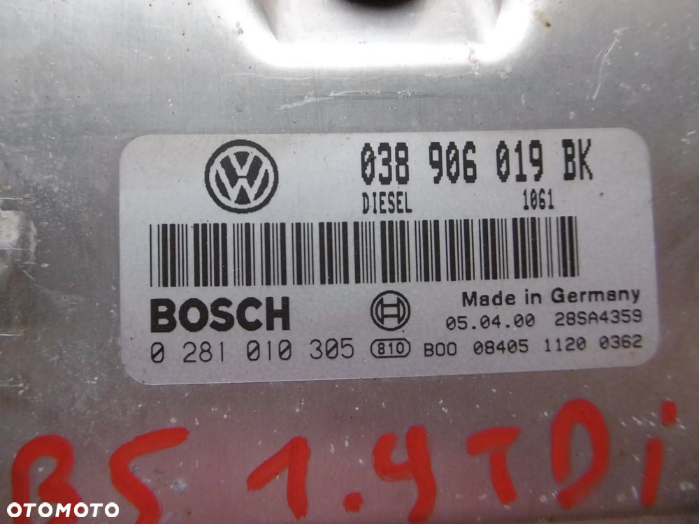 KOMPUTER STEROWNIK VW PASSAT B5 1.9 TDI 038906019BK - 2