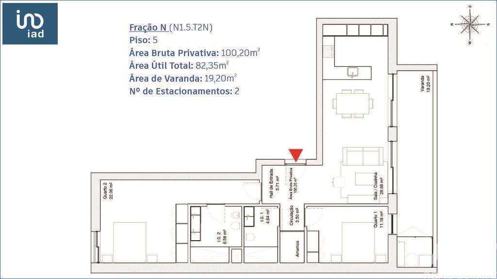 Apartamento T2 em Glória E Vera Cruz de 86,00 m2 - Grande imagem: 4/20