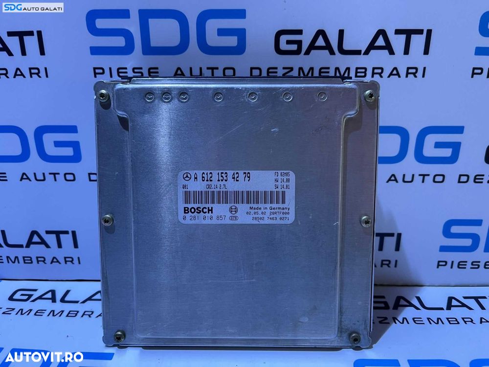 ECU Calculator Motor Mercedes W203 Clasa C Class C270 2.7 CDI 2001 - 2007 Cod A6121534279 0281010857 [L3626] - 1