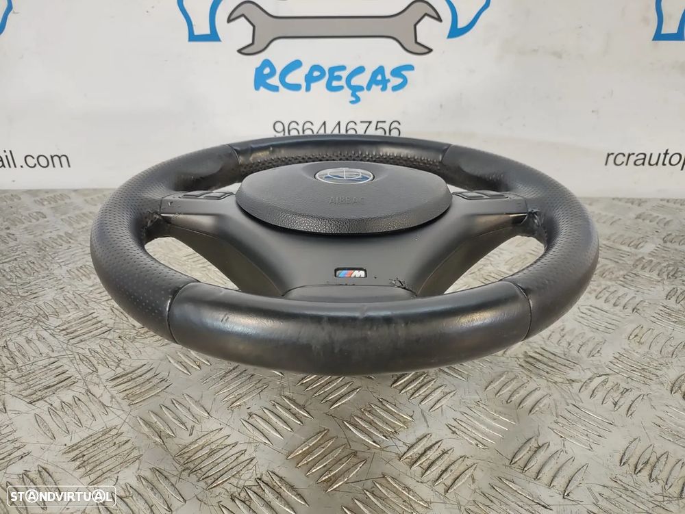 VOLANTE BMW PACK M SERIE 1 E81 E82 E87 E88 SERIE 3 E90 E91 E92 PELE MULTIFUNÇÕES AIRBAG ORIGINAL - 4
