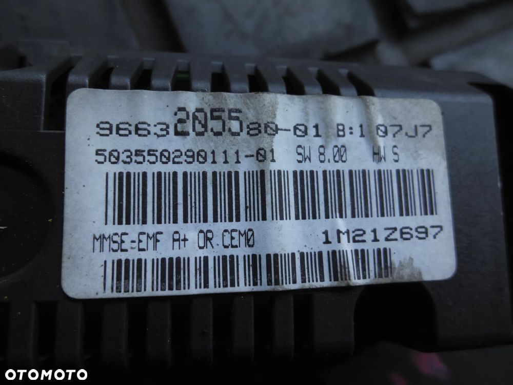 WYŚWIETLACZ RADIA PEUGEOT 207 9663205580 + WTYCZKA INSTALACJA - 3