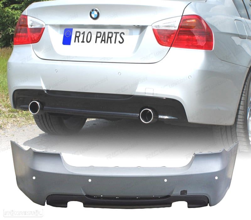 PARA-CHOQUE TRASEIRO BMW E90 04-07 LOOK M PDC - 1
