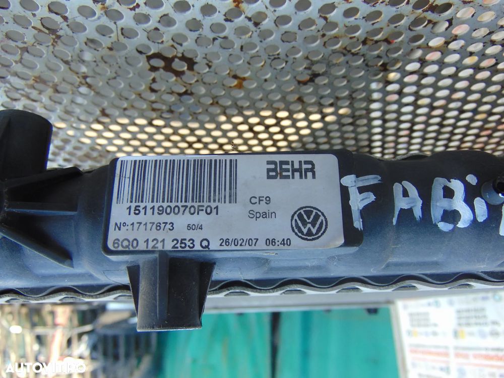 Radiator apa VW Polo 9n 1.2 Skoda Fabia cod 6q0121253q 1.9sdi seat ibiza radiator racire - 5