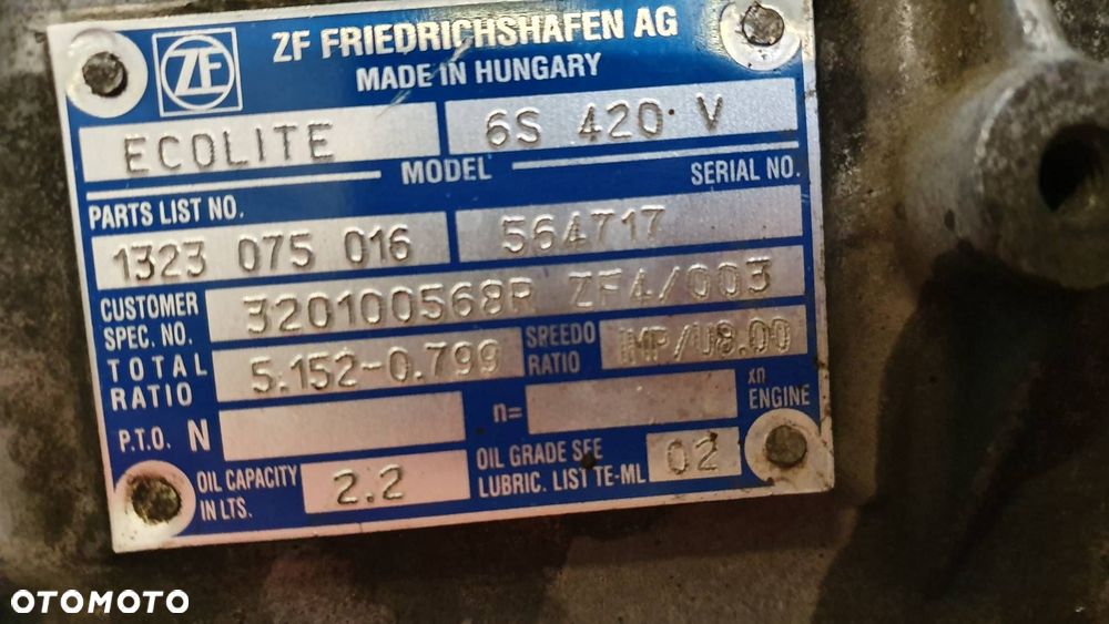 SKRZYNIA BIEGÓW RENAULT MASTER III 6S420V TYŁ NAPĘD - 3