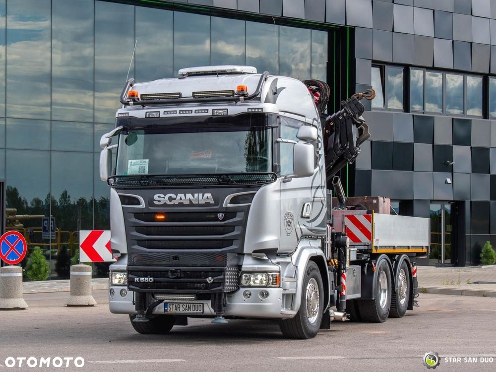Scania R580 6x2 FASSI F545RA.2.27 XE  HDS Żuraw Fly Jib Wciągarka Siodło - 14