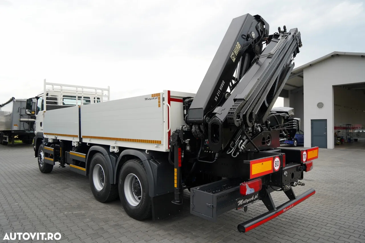 MAN TGS 26.360 / 6X4 / BOTTOM 6.5 M + HDS HIAB 211 EP-5 / CAPACITATE MAXIMĂ DE RIDICARE: 6 900 KG / RADIOCOMANDĂ / ROTARE / MANUALĂ / EURO 6 - 10