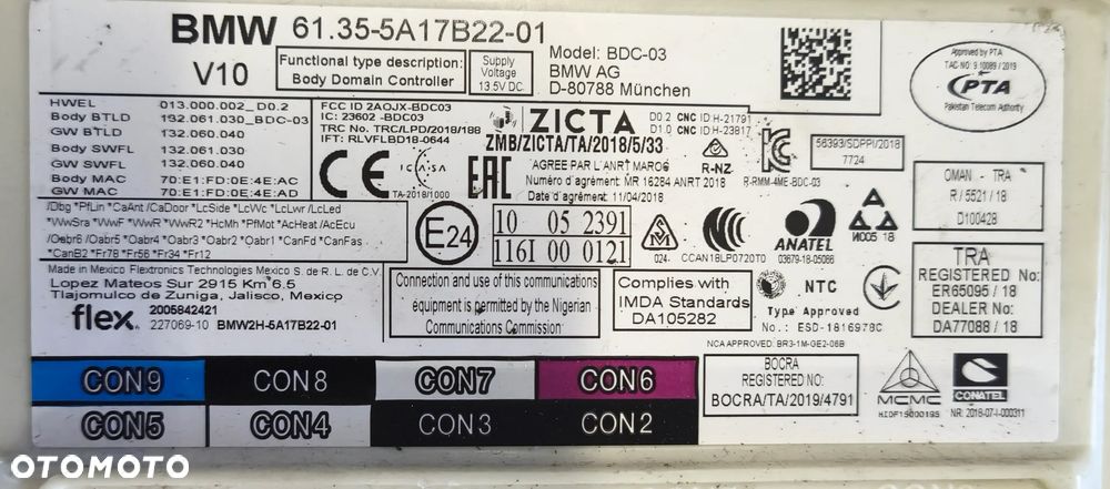 BMW X5 G05 20r MODUŁ KOMFORTU 5A17B22 - 2
