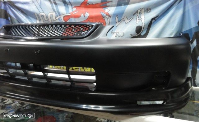 Para-choques frontal honda civic 1999-2001 2 / 3 / 4 portas em plástico ABS - 34