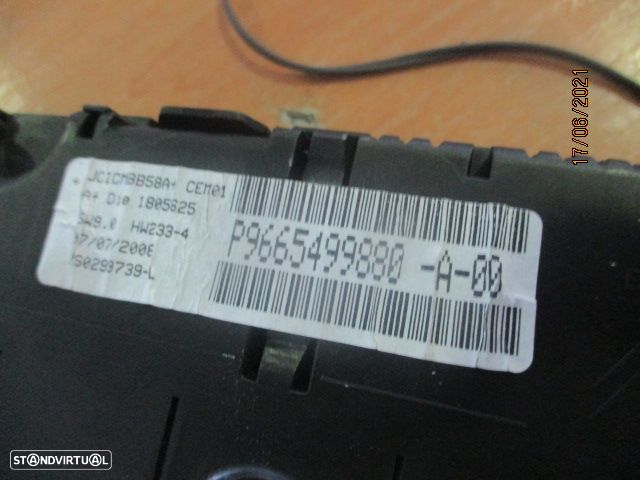 Quadrante 9665499880A CITROEN C4 PICASSO 2008 KM/H Digital CITROEN C4 PICASSO 1 2009 1.6HDI 110CV 5P CINZA AZULADO - 3