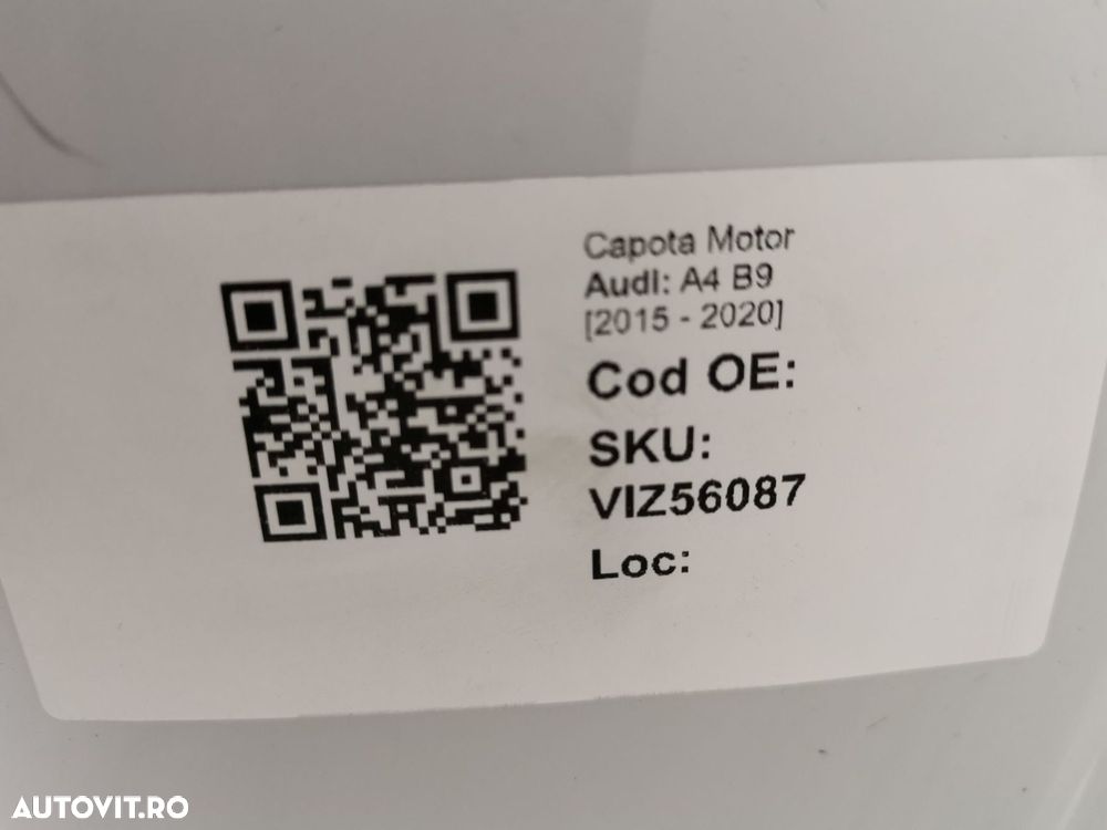 Capota Motor Audi A4 B9 [2015 - 2020] Original - 8