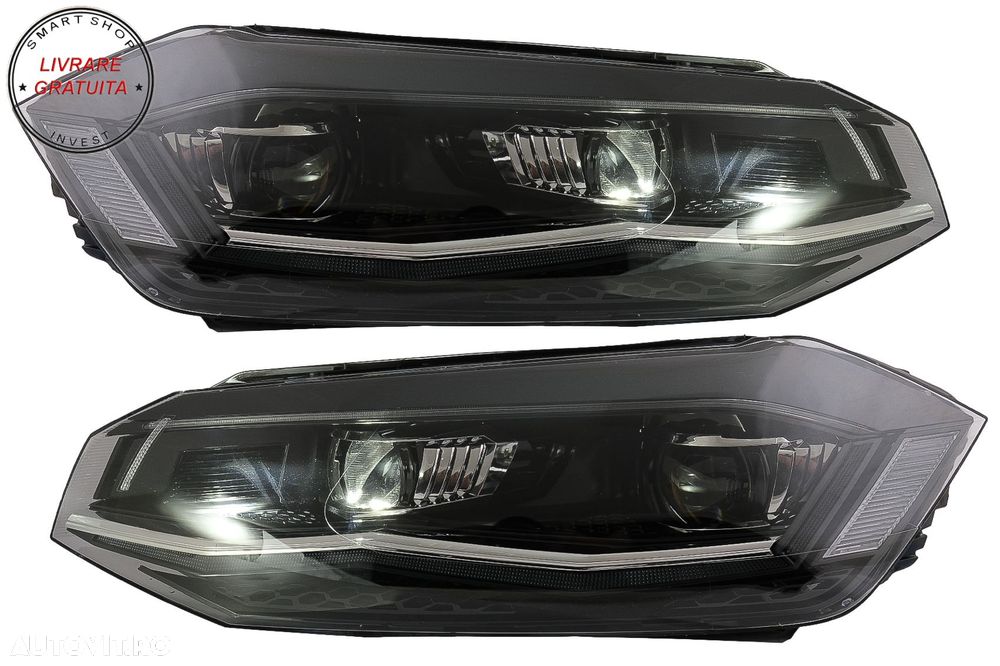 Faruri LED VW Polo AW MK6 (2018-2020) Semnal Dinamic Secvential- livrare gratuita - 17