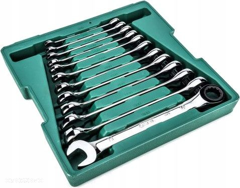 SATA ZESTAW KLUCZE PŁASKO-OCZKOWE Z GRZECHOTKĄ 12 ELEMENTÓW 09040 - 4