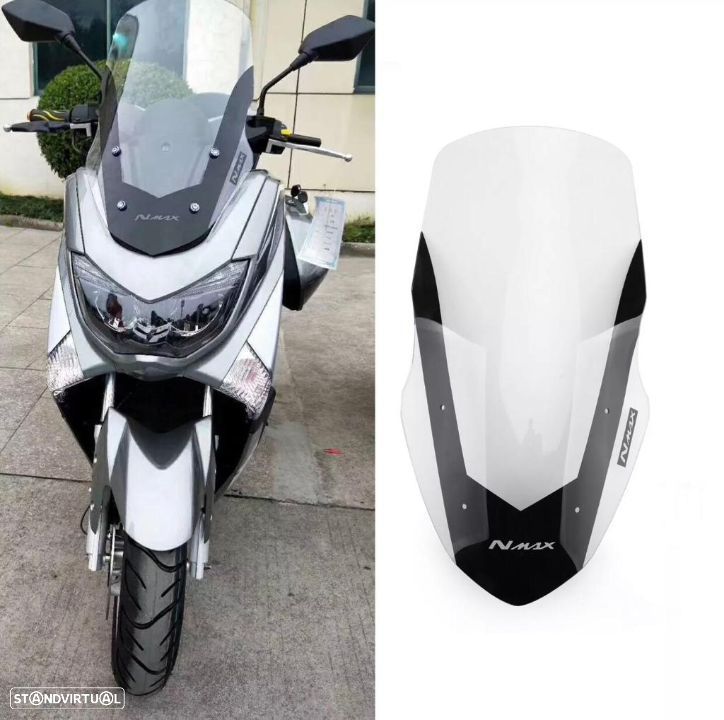 viseira alta yamaha N-max 125 ano 2015 ate 2019  vidro bolha - 1