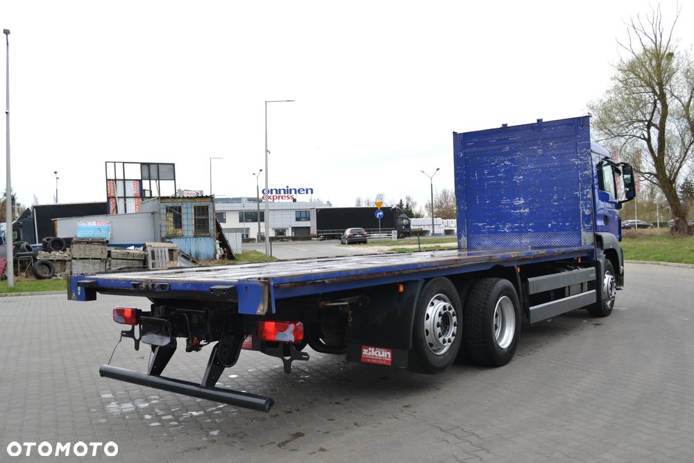 MAN TGS 26.360 TYLKO 412 TYS km MANUALNA SKRZYNIA BIEGÓW PLATFORMA dł. 7.4 m - 4