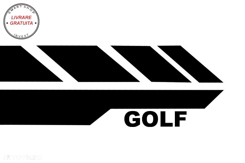 Praguri Laterale VW Golf VI 6 (2008-2014) GTI Design cu Stickere Laterale Negre- livrare gratuita - 6