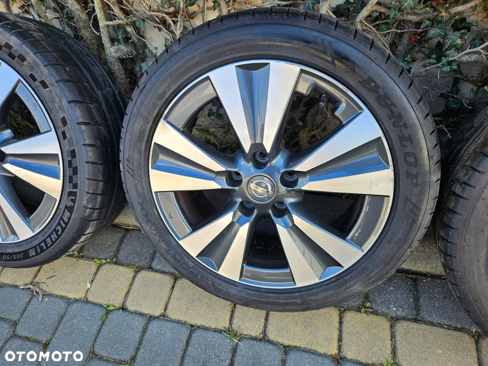 KOŁA FELGI ALUFELGI OPONY 17  6,5 J ET 45 205 50 17 NISSAN JUKE PULSAR QASHQAI N507015 KOMPLET - 5