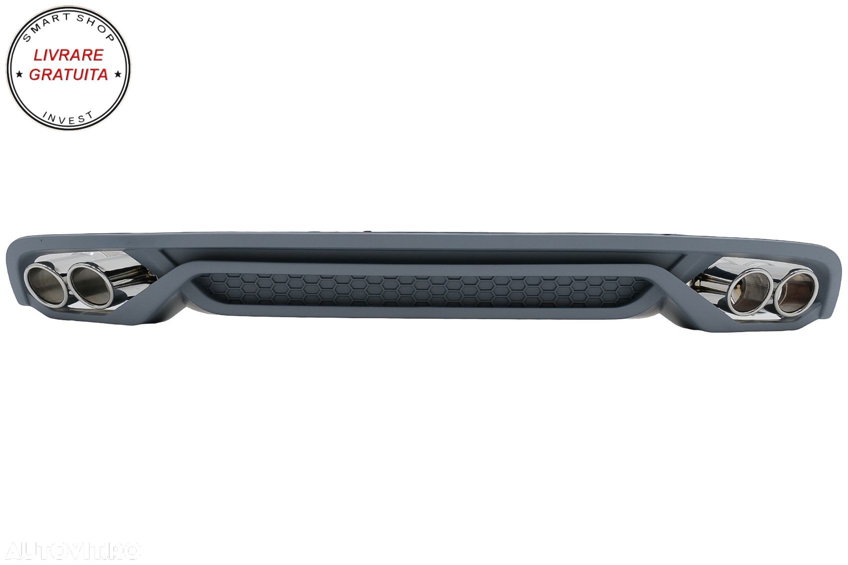 Difuzor Bara Spate si Ornamente Evacuare Audi A4 B8 Facelift (2012-2015)- livrare gratuita - 1