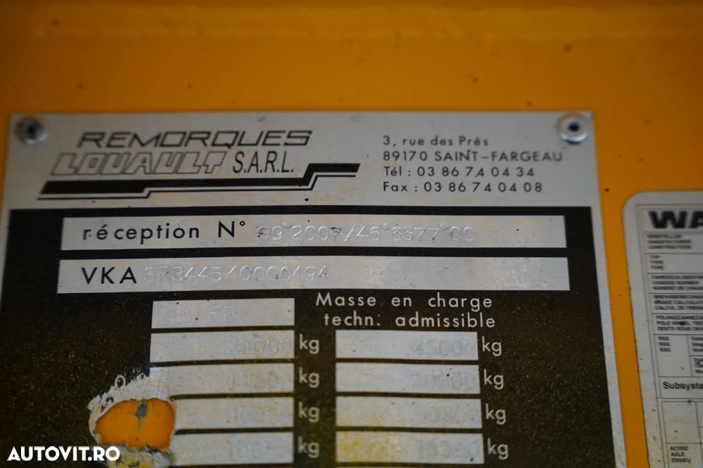 Louault TRACTOR 13,6 M / BETON JOS / PLATFORMĂ HIDRAULICĂ / RAMPE HIDRAULICE / AX DE DIRECȚIE / TRONCIU / LĂRGIRE - 33
