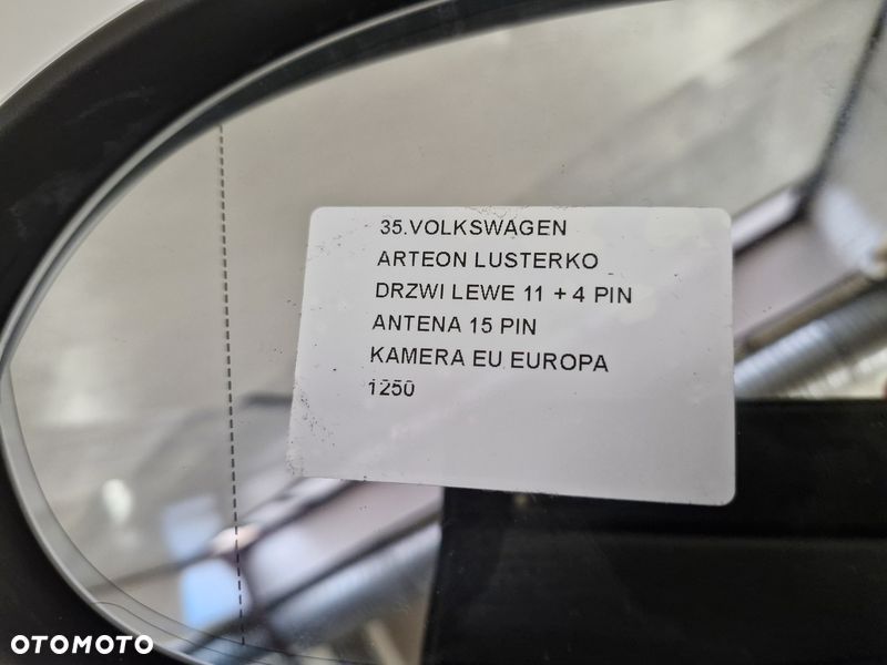 volkswagen arteon lusterko drzwi lewe 11+4 pin 15 pin antena kamera eu - 12