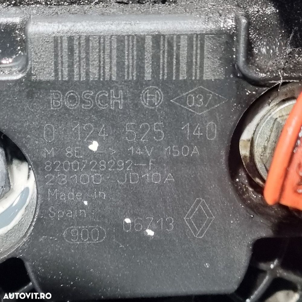 Alternator Nissan Juke 1.5 Dci 2010 - 2014 110CP 1461CC K9K Euro5 (1434) Diesel 0124525140 - 5