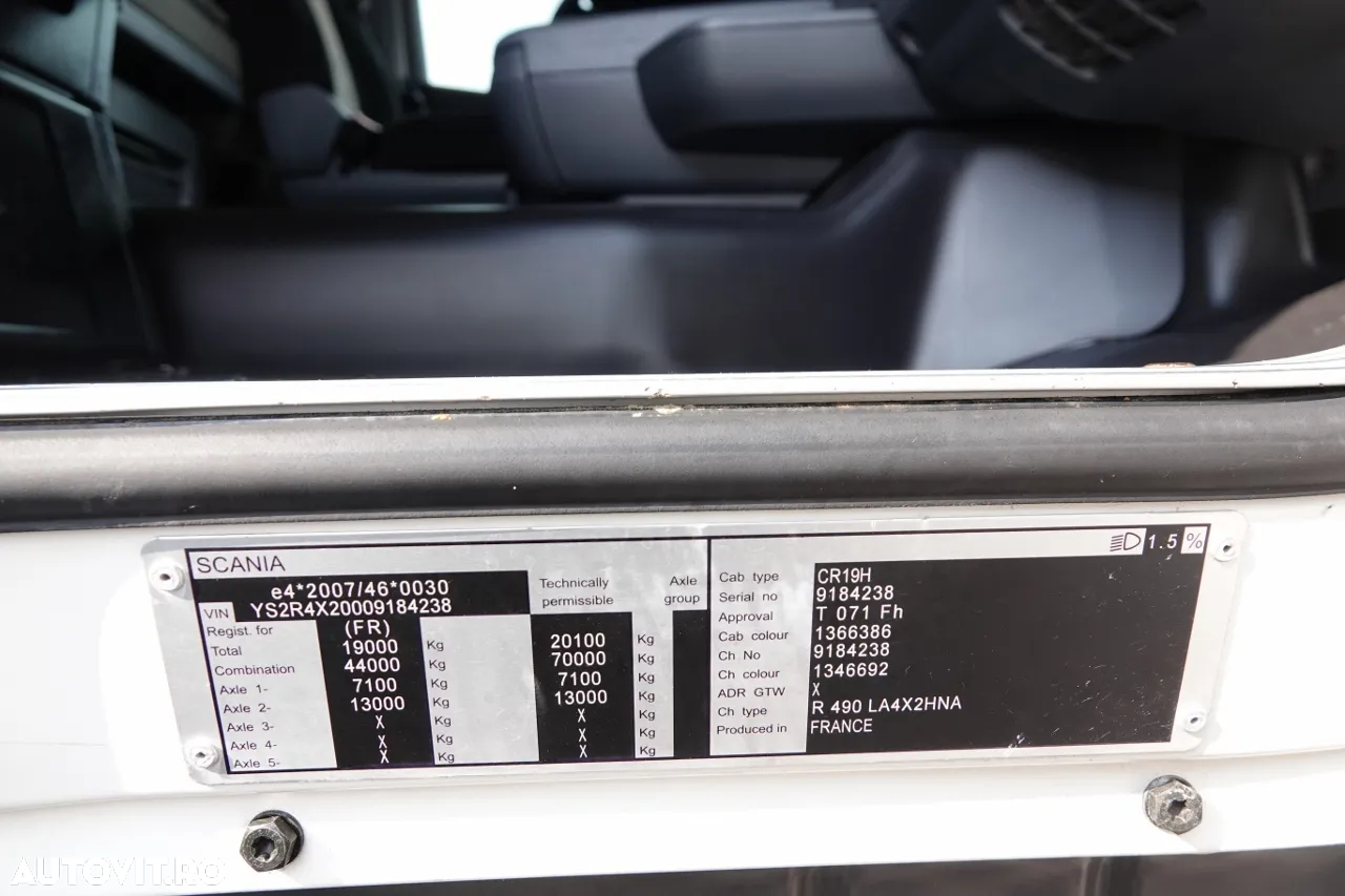 Scania R 490 / RETARDER / I-PARK COOL / HIGHLINE / JANTE ALIE / EURO 6 / MANUAL / 2014 R - 38