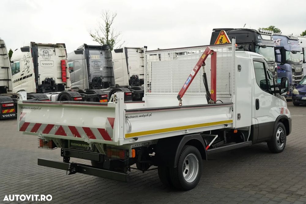 Iveco DAILY 35-140 / BASCULATOR DIN OȚEL + HDS HMF HYFA / CAPACITATE MAXIMĂ DE RIDICARE 430 KG / EXTENSIE MAXIMĂ 2 M / DUBLU / EURO 6 - 14