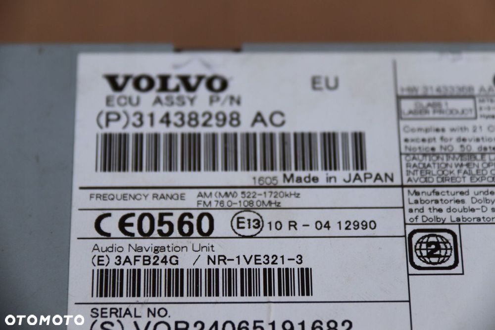 VOLVO V70 S80 XC70 V60 S60 XC60 RADIO CZYTNIK NAWIGACJA GPS 31438298 - 2