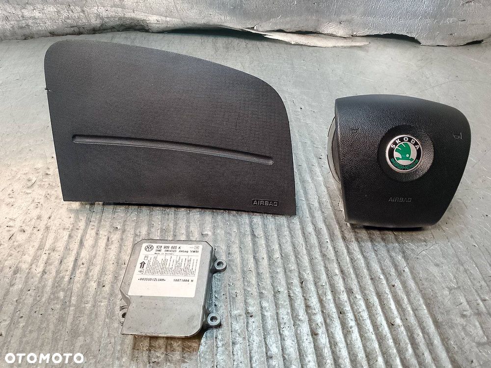 KOMPLET PODUSZEK AIRBAG SKODA FABIA II 5J0880201B  5J1880202A  1C0909605K - 1
