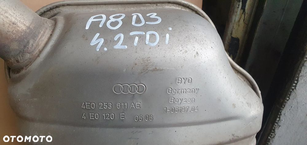 Tłumik końcowy wydech tłumiki Audi A8 D3 4.2 TDI 4E0253611AE 4E0253612M - 7