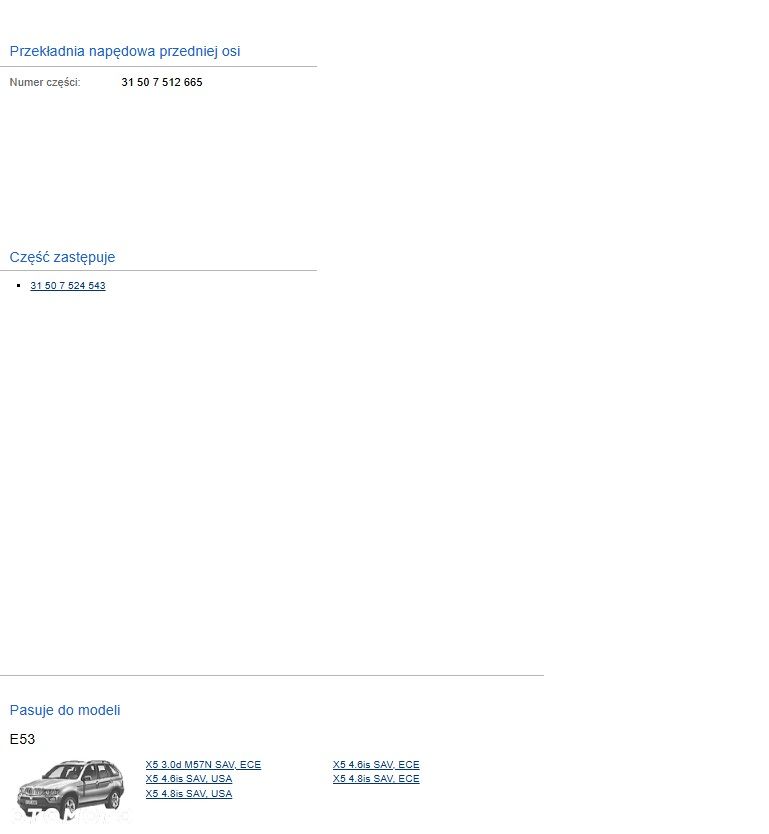 MOST DYFER DYFERENCJAŁ TYŁ PRZÓD  BMW X5 E53 LIFT 3.0D 4.6IS 3,91 - 4
